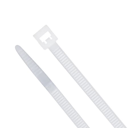 Dottie Cable Tie, 4 in L, 1.85 in Max Bundle Dia., Natural, Nylon 6/6, 18 lb Strength, 100 PK DT4